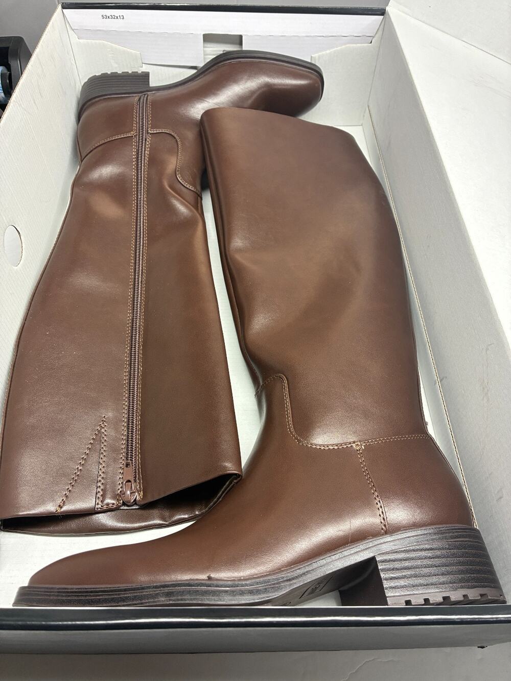 Nine West Blondy3 Women’s 6.5M Dark Brown Knee High Riding Boots New Box